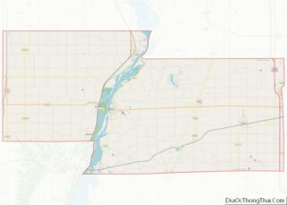 Map of Marshall County, Illinois