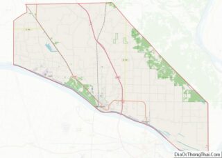 Map of Massac County, Illinois