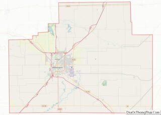 Map of McLean County, Illinois