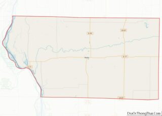 Map of Mercer County, Illinois