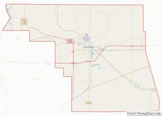 Map of Morgan County, Illinois