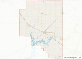 Map of Moultrie County, Illinois