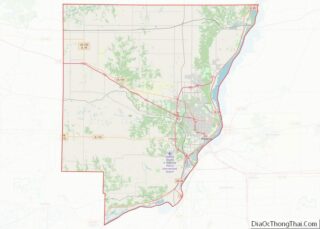Map of Peoria County, Illinois