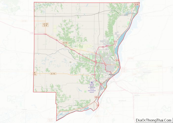 Map of Peoria County