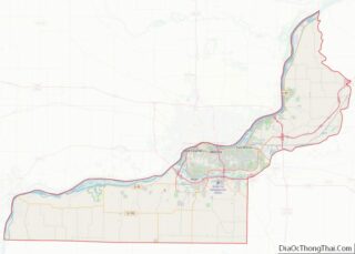 Map of Rock Island County, Illinois