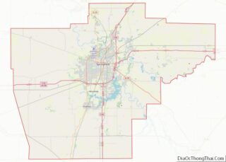 Map of Sangamon County, Illinois