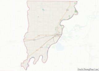 Map of Wabash County, Illinois