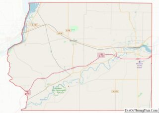 Map of Whiteside County, Illinois