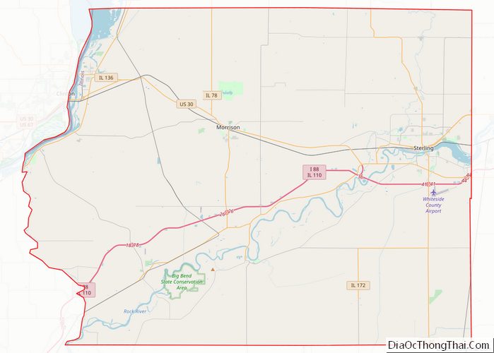 Map of Whiteside County