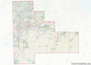 Map of Will County, Illinois