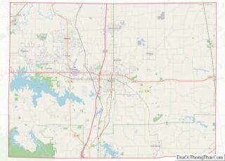 Map of Williamson County, Illinois