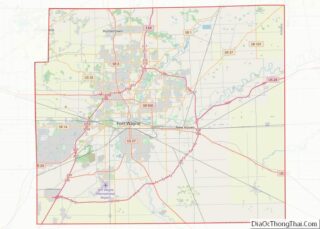 Map of Allen County, Indiana