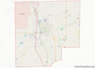Map of Bartholomew County, Indiana