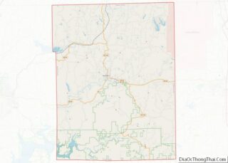 Map of Brown County, Indiana