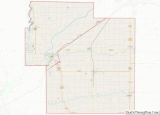 Map of Carroll County, Indiana