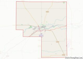 Map of Cass County, Indiana