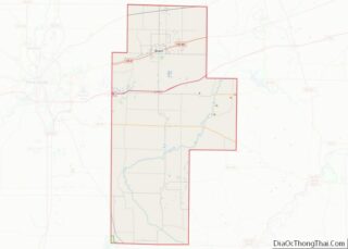 Map of Clay County, Indiana