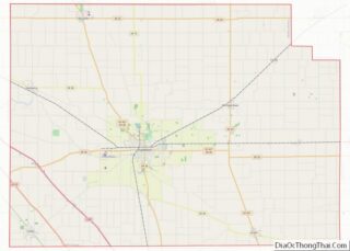 Map of Clinton County, Indiana