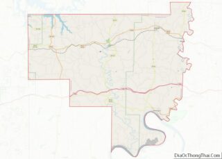 Map of Crawford County, Indiana