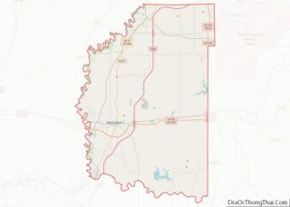 Map of Daviess County, Indiana