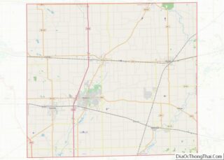 Map of DeKalb County, Indiana