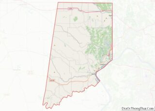 Map of Dearborn County, Indiana