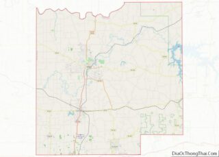 Map of Dubois County, Indiana