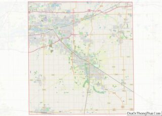 Map of Elkhart County, Indiana