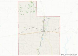 Map of Fayette County, Indiana