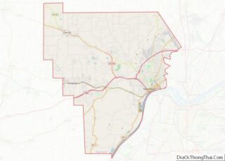 Map of Floyd County, Indiana