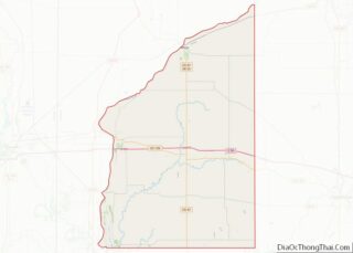 Map of Fountain County, Indiana