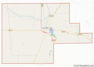 Map of Fulton County, Indiana