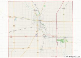 Map of Grant County, Indiana