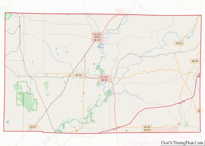 Map of Greene County