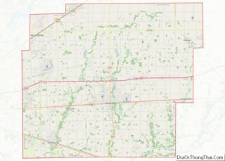 Map of Hancock County, Indiana