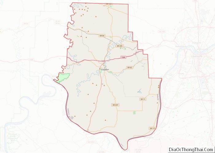 Map of Harrison County