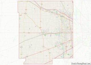 Map of Hendricks County, Indiana