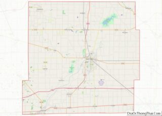 Map of Henry County, Indiana