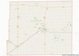 Map of Jay County, Indiana