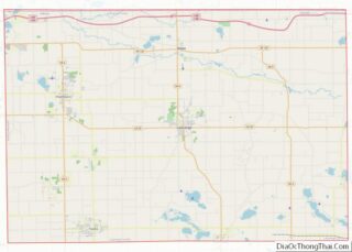 Map of LaGrange County, Indiana