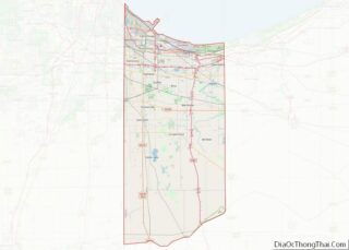 Map of Lake County, Indiana