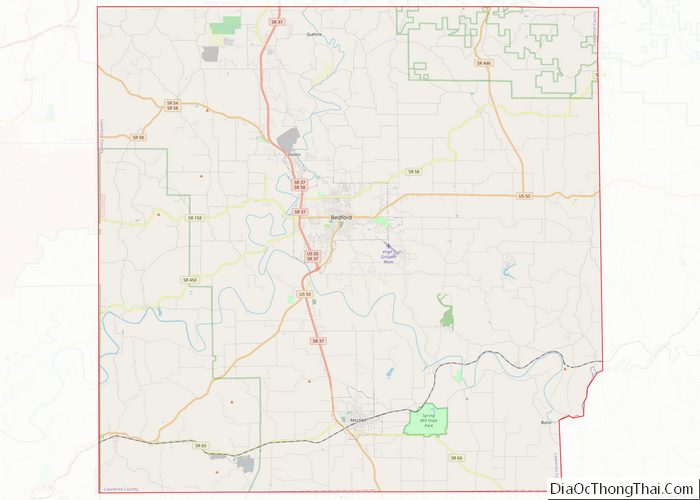 Map of Lawrence County