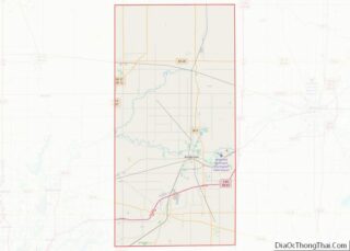 Map of Madison County, Indiana