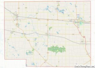 Map of Noble County, Indiana