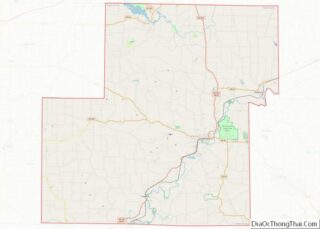 Map of Owen County, Indiana