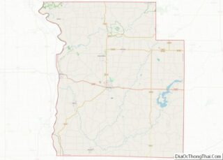 Map of Parke County, Indiana