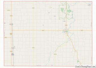 Map of Pulaski County, Indiana