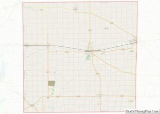 Map of Randolph County, Indiana