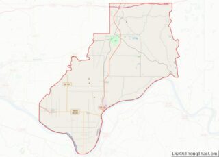 Map of Spencer County, Indiana