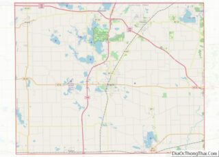 Map of Steuben County, Indiana